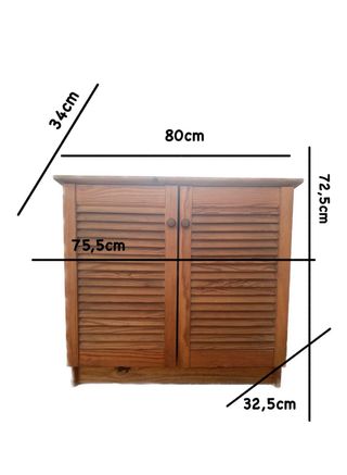 Mueble entrada madera pino macizo. Cómoda. 