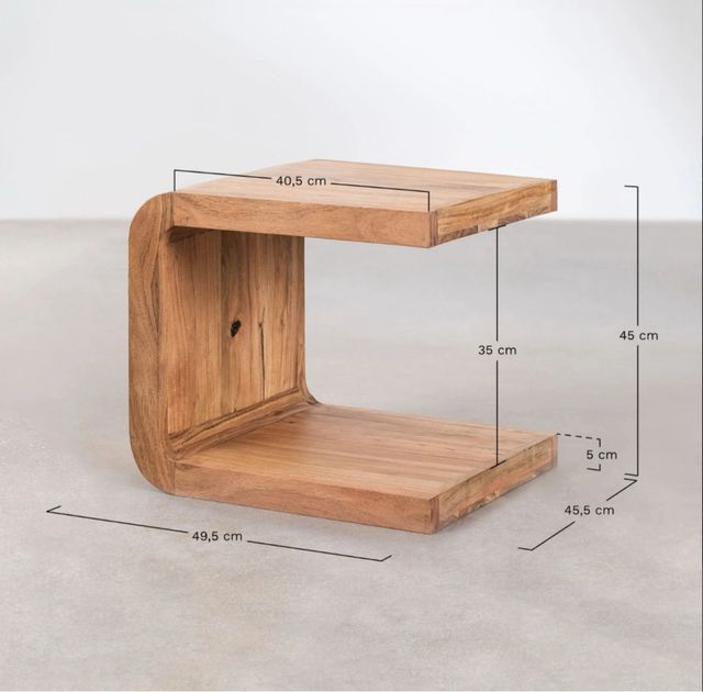 Tavolo laterale Sklum - Legno di acacia