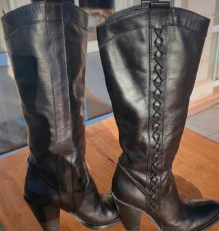 Stivali in pelle neri