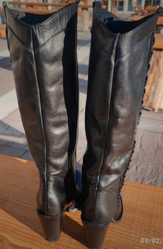 Stivali in pelle neri