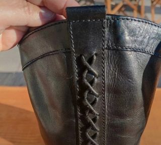 Stivali in pelle neri