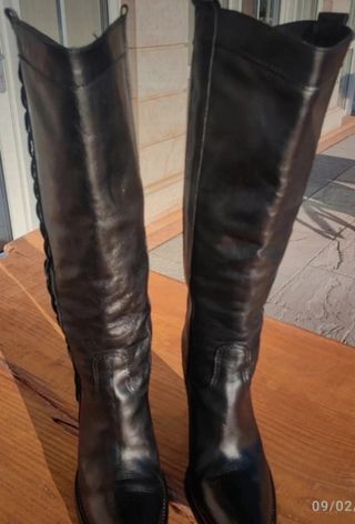 Stivali in pelle neri