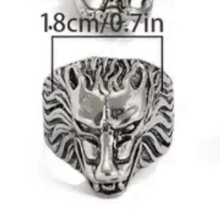 Anillo lobo plata