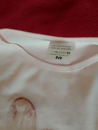 Camiseta beige talla M - sonrisa