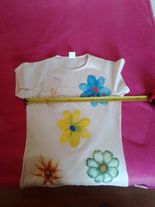 Camiseta beige talla M - sonrisa