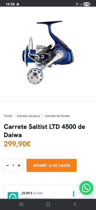 Daiwa Saltist LTD 4500 Carrete