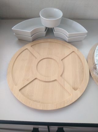 2 Portasnecks in legno e ceramica cm 27
