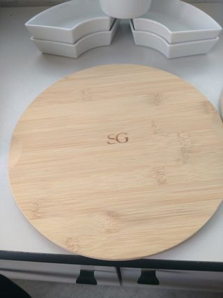 2 Portasnecks in legno e ceramica cm 27
