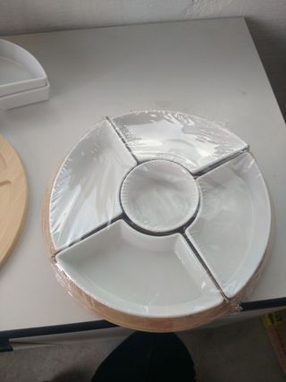 2 Portasnecks in legno e ceramica cm 27
