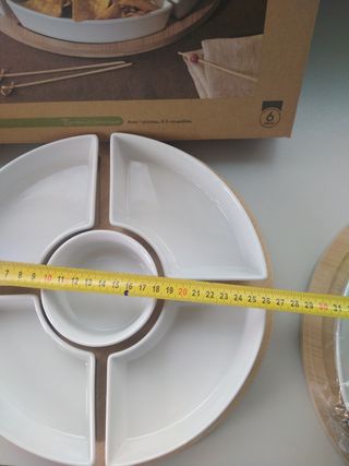 2 Portasnecks in legno e ceramica cm 27
