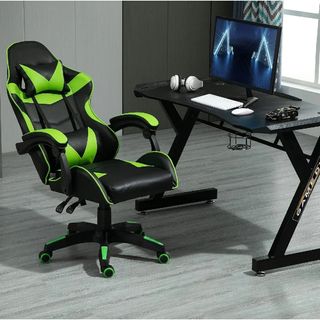 Silla Gaming Ergonómica Verde-Negra