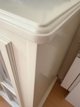 Cuna y cómoda bebé madera blanca