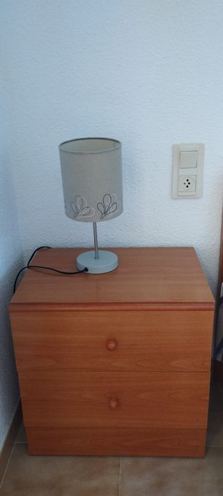 Cabecero cama 135cm + Mesitas + Cómoda y Espejo