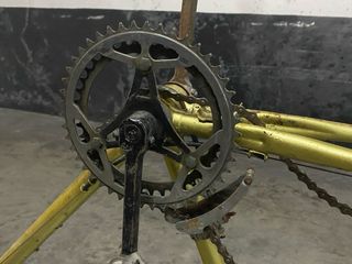 Cuadro Bicicleta Vintage Dorado