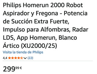 Philips Homerun 2000 Robot Aspirador y Fregona