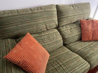 Sofás 3+2 plazas - Verde - Tela precio negociable