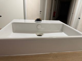 Lavabo + Mueble baño blanco