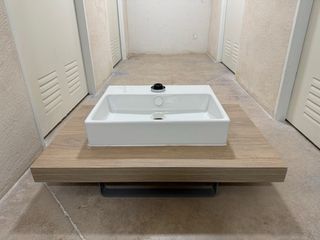 Lavabo + soporte baño + colgador toalla