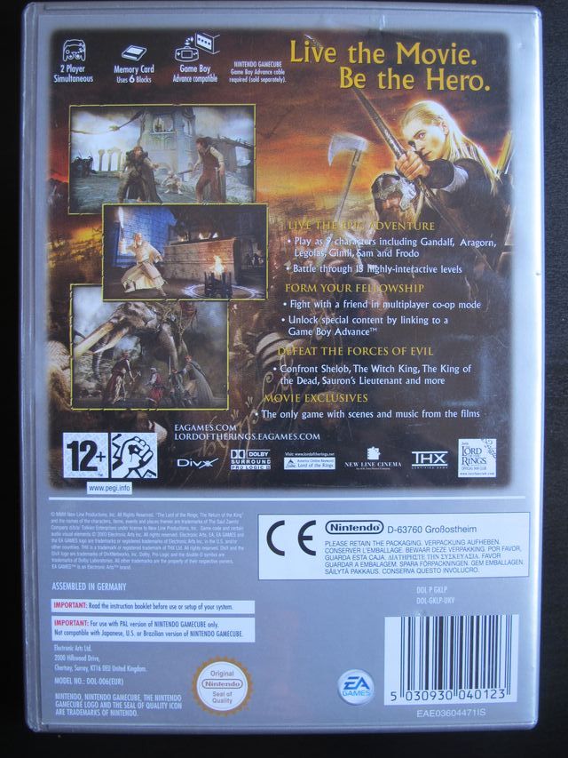 The Return of the King GameCube PAL Players Choice