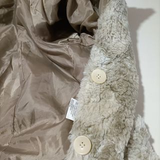 Chaquetón pelo sintético beige