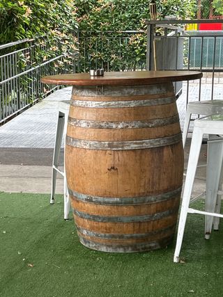 2 Tavolino botte legno vintage