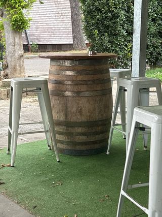 2 Tavolino botte legno vintage