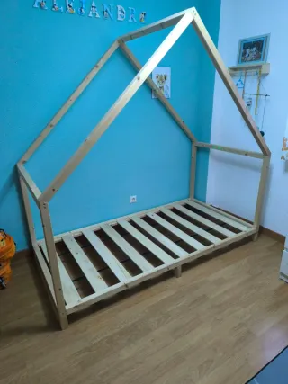 Cama Montessori cabaña infantil