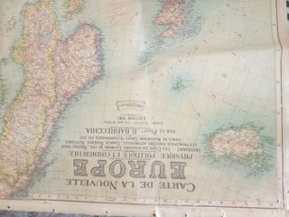 Mapa antiguo Europa 1921