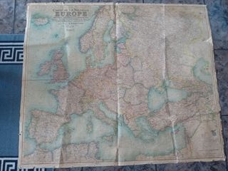 Mapa antiguo Europa 1921