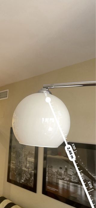 Lámpara arco 3 brazos plata