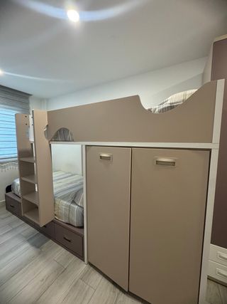 Litera infantil madera beige-marrón