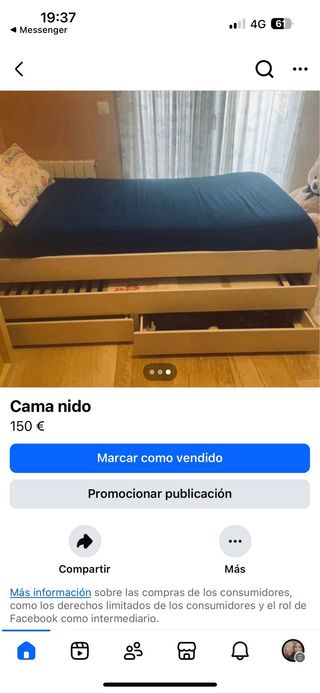 Cama nido madera - 206cm