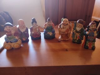 7 figuras sabios porcelana china
