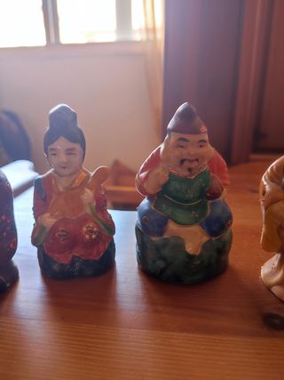 7 figuras sabios porcelana china