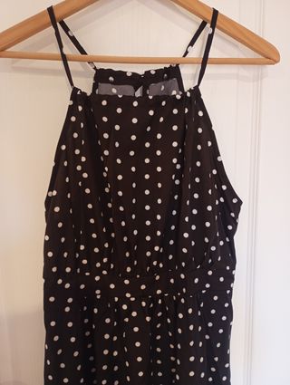 Vestido lunares blanco y negro - Talla M