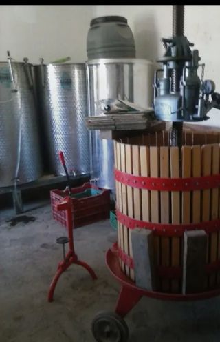 Prensa de vino artesanal