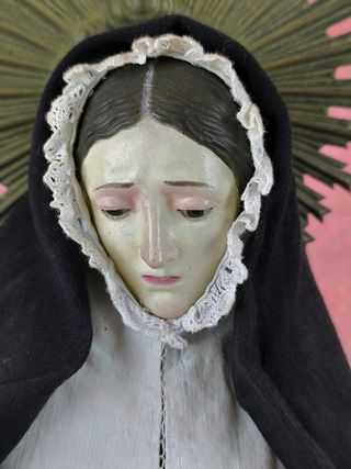 Antigua Virgen de la Soledad capipota S.XIX 56 CMS