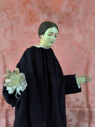 Antigua Virgen de la Soledad capipota S.XIX 56 CMS