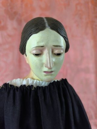 Antigua Virgen de la Soledad capipota S.XIX 56 CMS