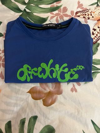 Camiseta Off-White Azul - Talla única