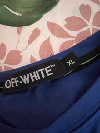 Camiseta Off-White Azul - Talla única