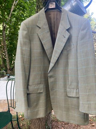 Americana Burberrys principe de gales beige-verde