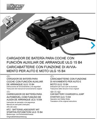 Cargador de baterías Ultima Speed ULG 15 B4