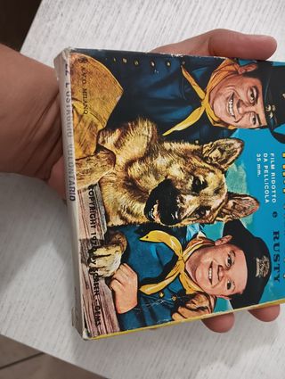 Scatola vintage "Rin Tin Tin e Rusty" super 8