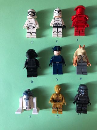 13 Minifiguras LEGO Star Wars originales