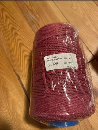 Cordino Macramè 4 mm - borgogna - 4 rocche 