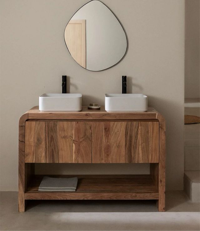 Mobile bagno in legno di acacia