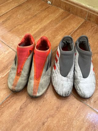 Botas fútbol Adidas - usadas Talla 38 las 2