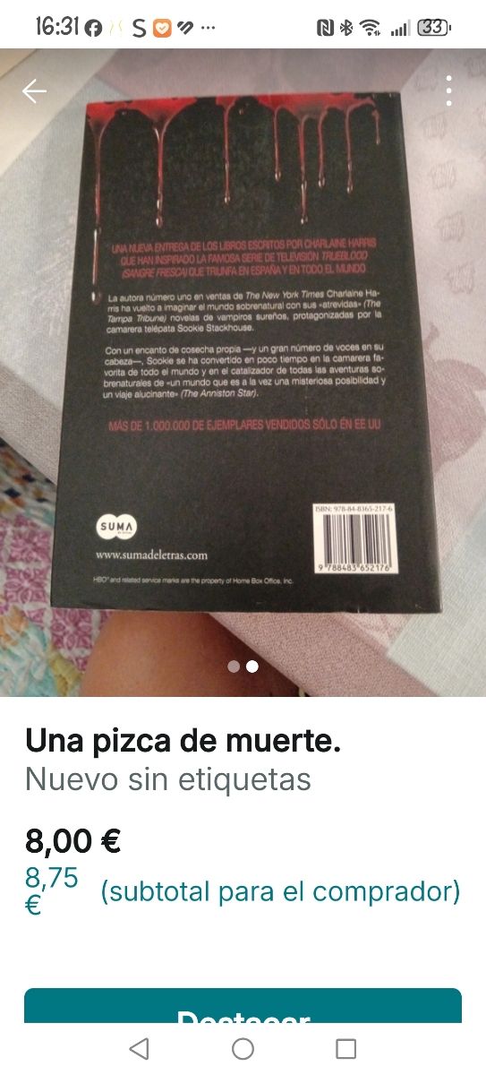 Una pizca de muerte (FUERA DE COLECCION SUMA.) ...