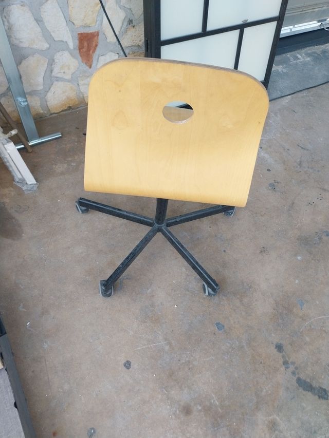 Sedia ufficio rotelle legno